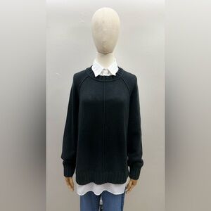 Ralph Lauren Layered Sweater with White Shirt Collar Size L